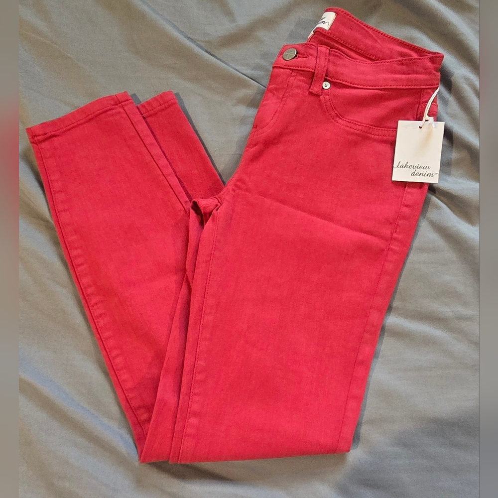 Lakeview Denim Coral Super Skinny Ankle Denim Jeans Size 26